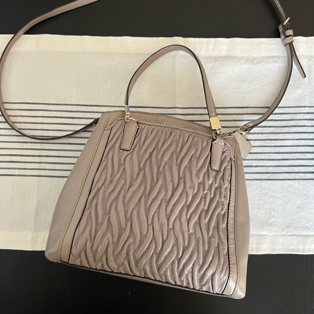 Authentic Coach Madison twist leather 2-way crossbody shoulder bag